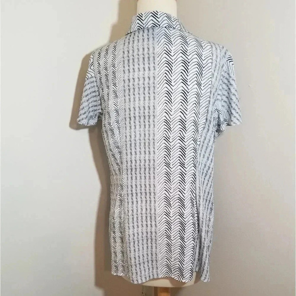 {Worthington} Zig Zag Print Ruffle Sleeve - Picture 4 of 7